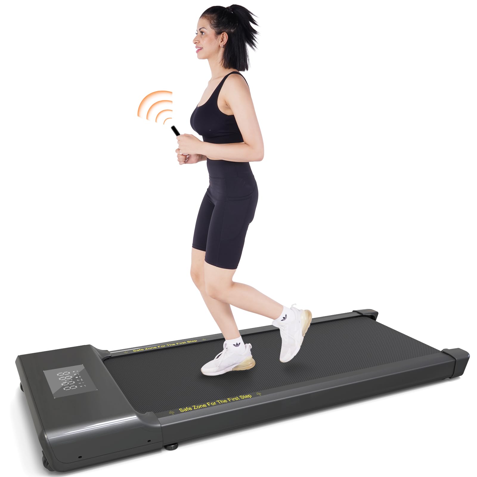 Walking Pad, Walking Treadmill in LED Display, Under Desk Treadmill for Home/Office with Remote Control, Portable Treadmill 2 in 1 for Walking and Jogging