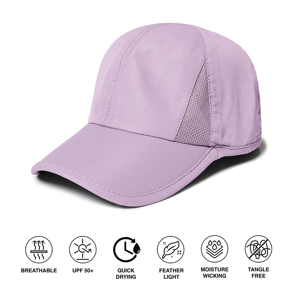 Ponyflo Women's Ponytail Baseball Cap - High Ponytail Hats for Women - Lavender