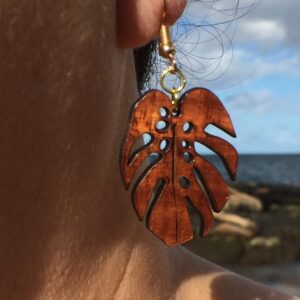 Monstera Koa Earrings