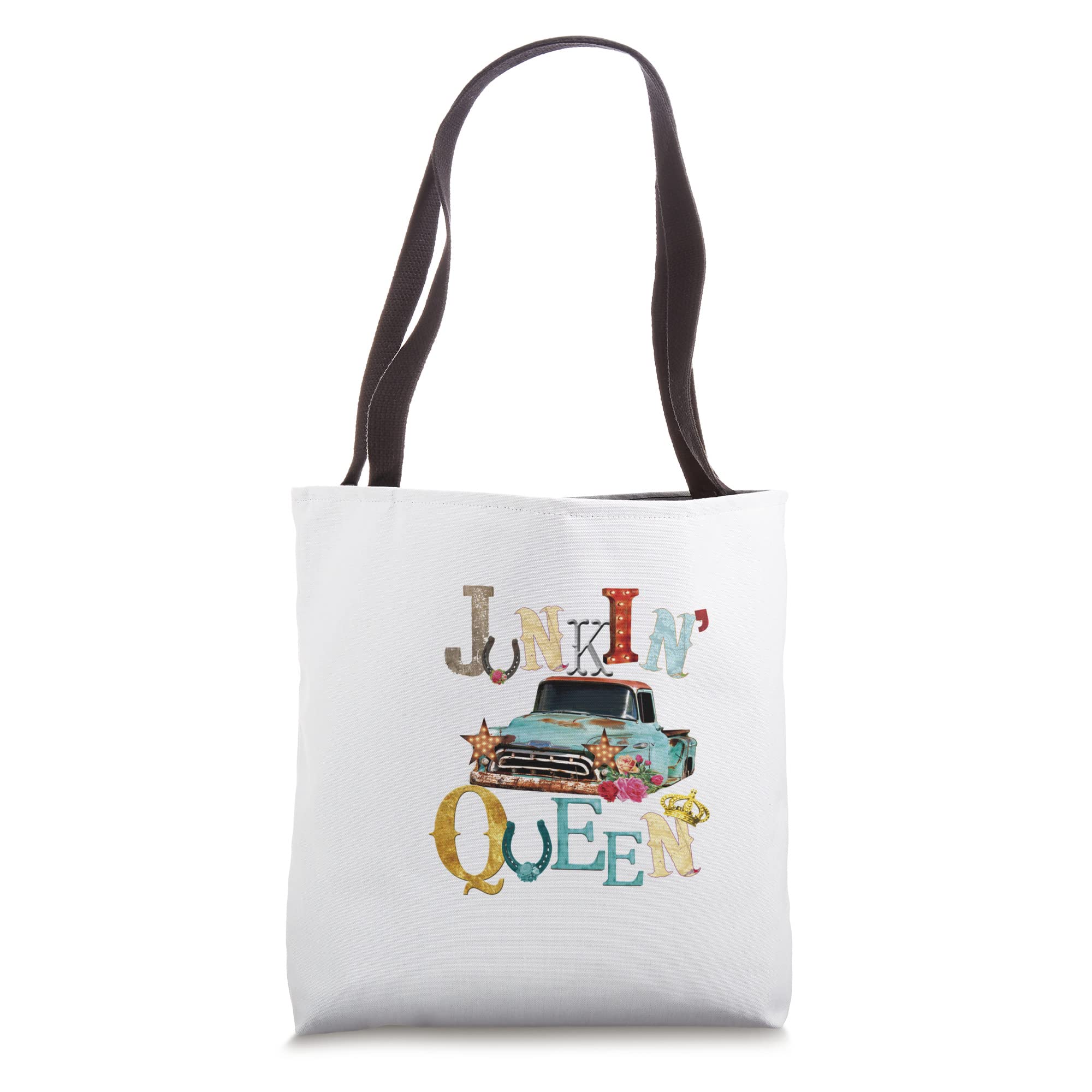 Junking Queen Thrift Queen Americana Truck Funky Junk Tote Bag