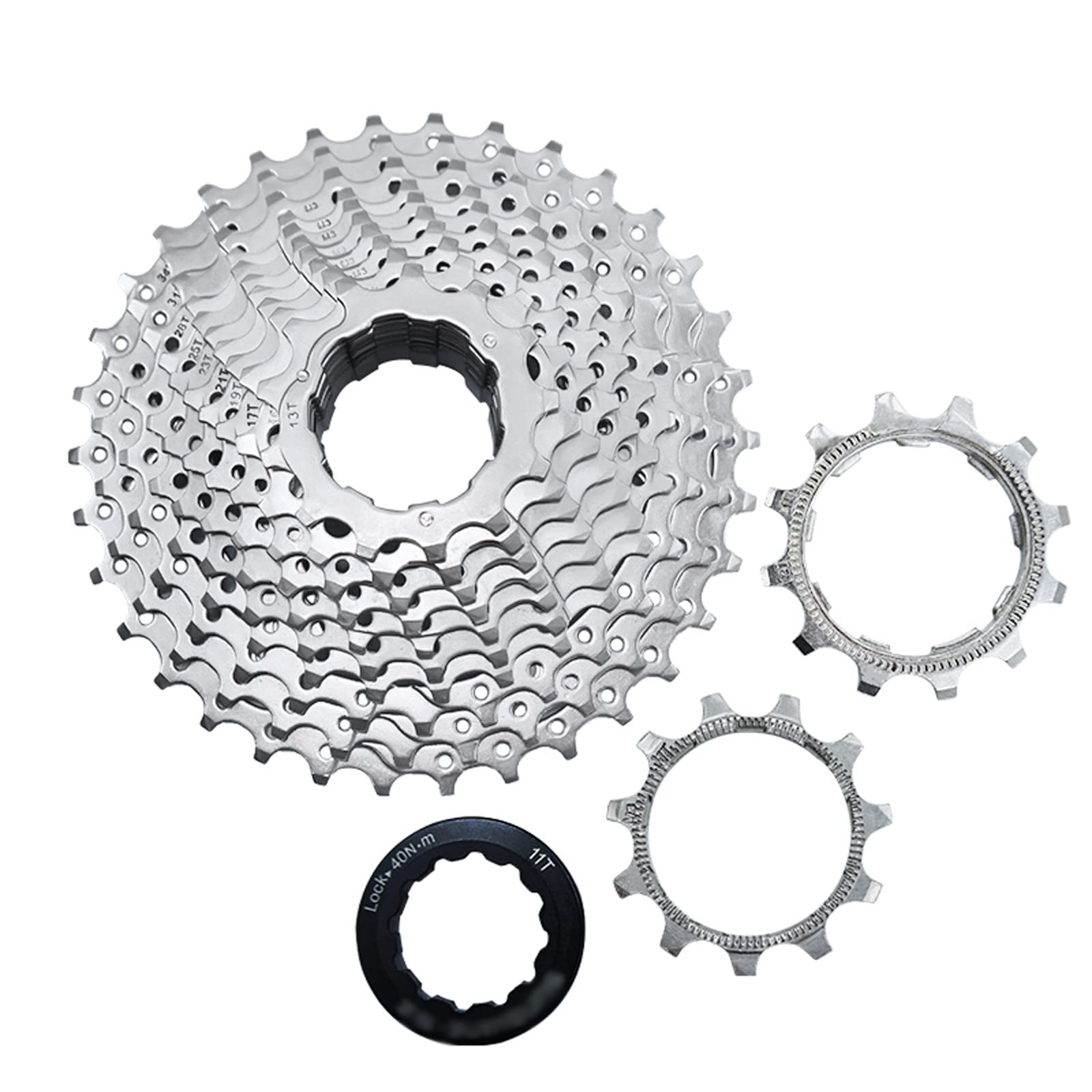 Rwlre Bicycle Freewheel, Road Bike 8 9 10 11 12 Speed 11-23T/25T/28T/30T/32T/34T Bicycle Cassette Freewheel MTB Sprocket for Shimano (Color : 10-Speed 11-25T)