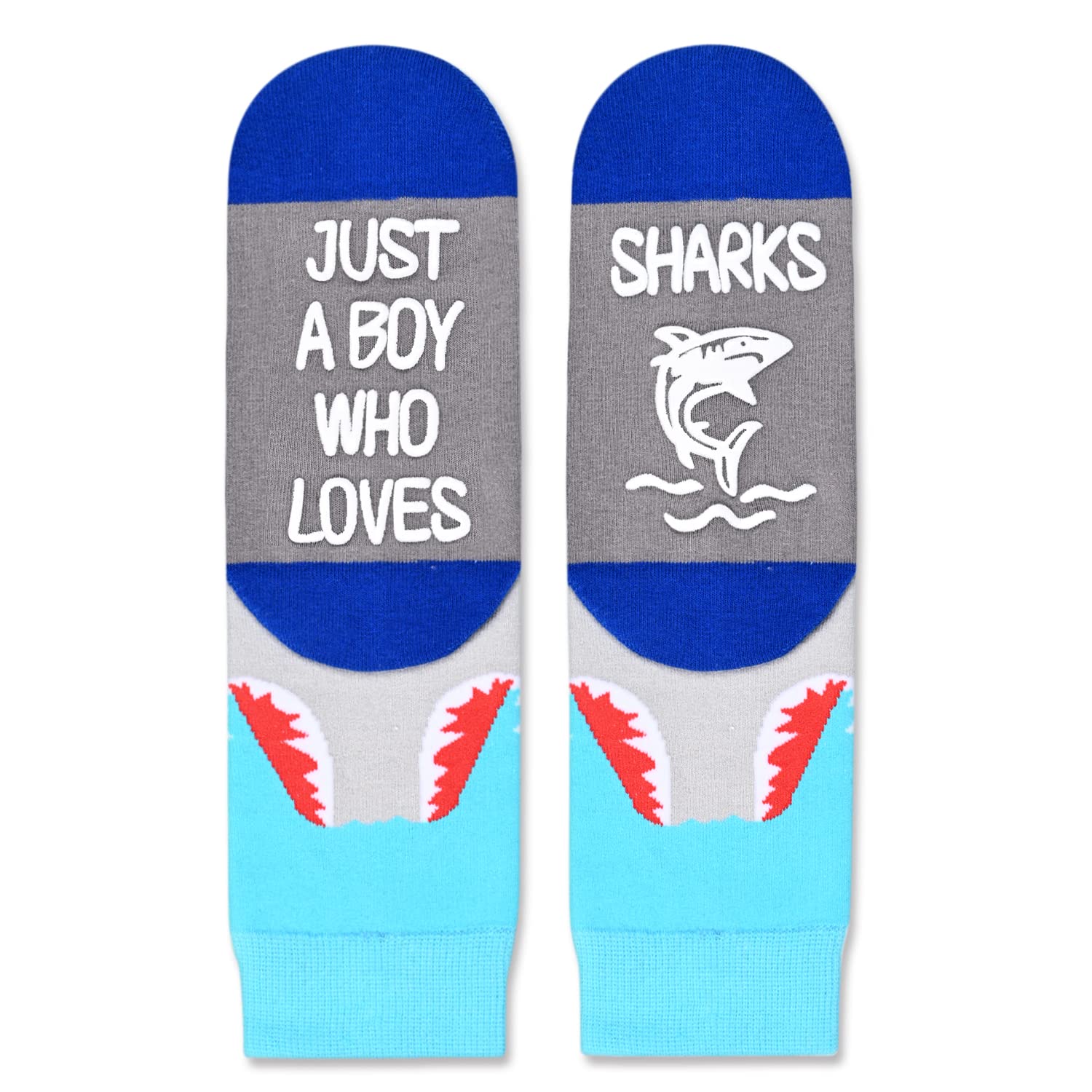 HAPPYPOP Kids Shark Gifts Boys - Funny Silly Socks for Kids 7-9 Years, Boys Novelty Gifts Childrens Ocean Shark Socks