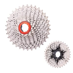 Rwlre Bicycle Freewheel, MTB Road Bike 8/9/10/11/12 Speed Cassette 8-12S 25T/28T/32T/34T/36T Mountain Bicycle Sprocket K7 Folding Bicycle for SHI SR (Color : 11S-28T Road)