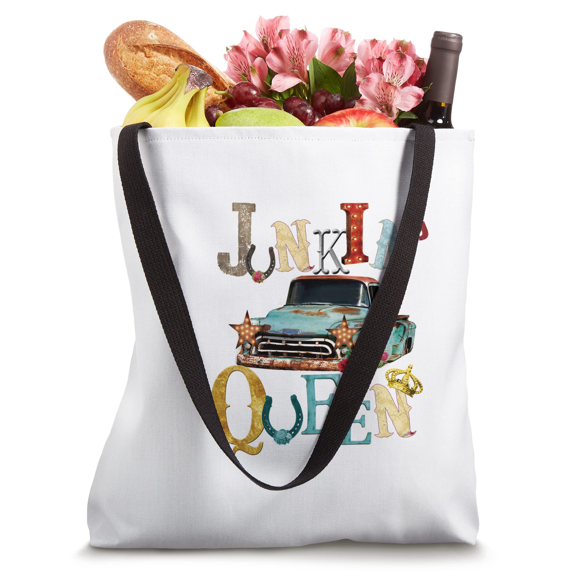 Junking Queen Thrift Queen Americana Truck Funky Junk Tote Bag