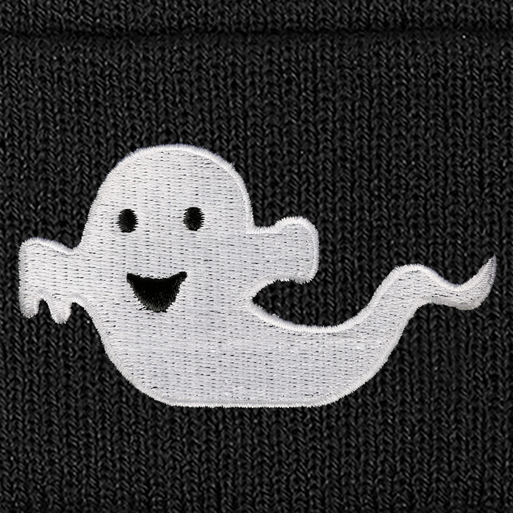 Halloween Beanie Cute Ghost Boo Hat Anime Hat Funny Hats Black for Men Women Embroidered Warm Winter Beanie Hats