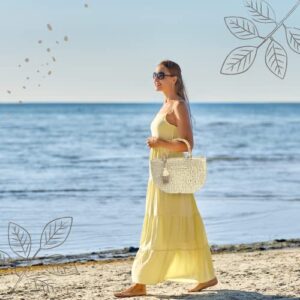 Hello Beaches Straw purses for women. Straw beach bag for women. Beach purse/Rattan purse, Woven purse Woven bag. Wicker purse. Straw bags.