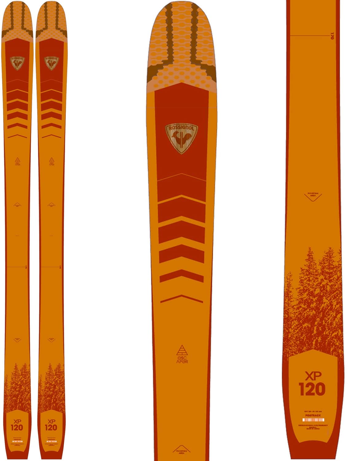 Rossignol BC 120 Positrack Mens XC Skis 170cm