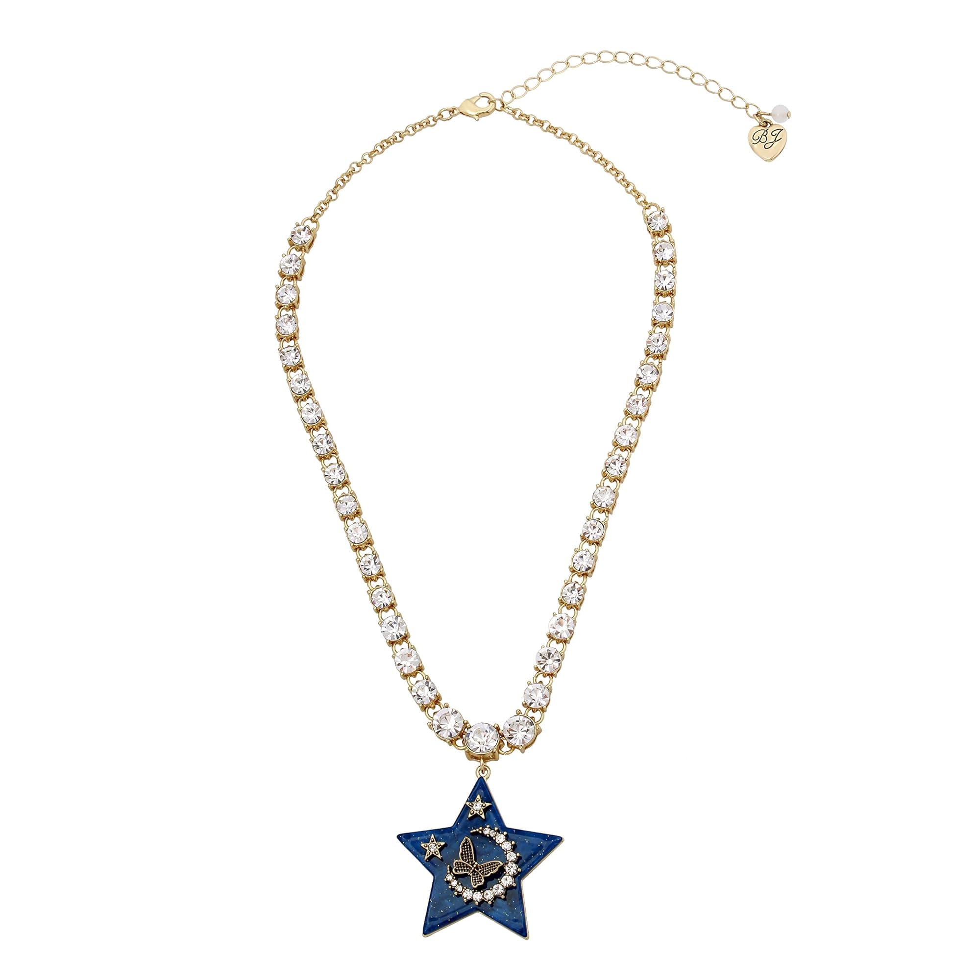 Betsey Johnson Star Pendant Tennis Necklace