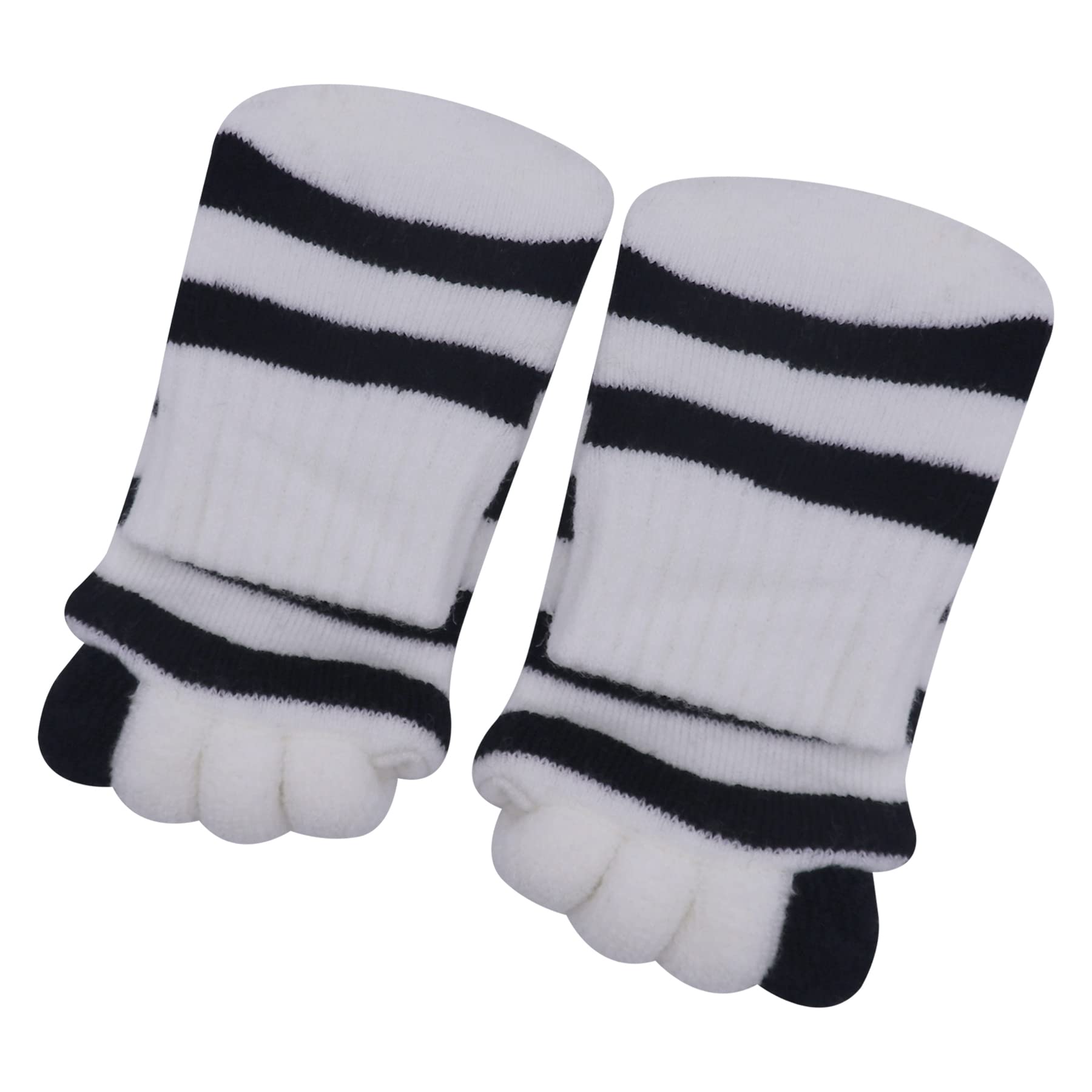 AIBEARTY 1 Pair Yoga Sport Gym Five Toe Separator Socks Foot Alignment Pain Massage Socks,Prevent Foot Cramps