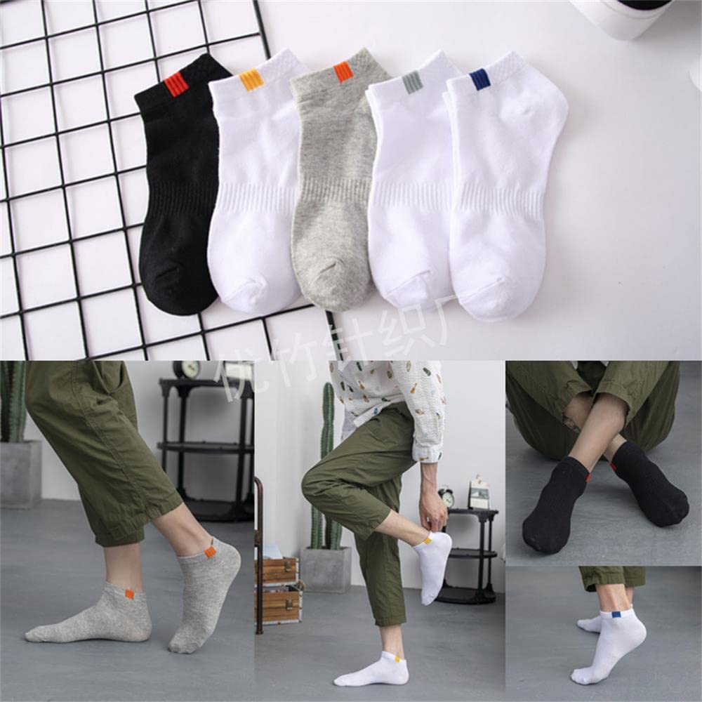 MMingzhi Socks for Women 5 Pair Ankle Cotton Socks Moisture-wicking Running Socks