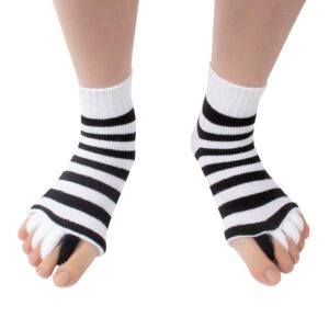 AIBEARTY 1 Pair Yoga Sport Gym Five Toe Separator Socks Foot Alignment Pain Massage Socks,Prevent Foot Cramps