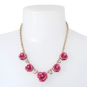 Betsey Johnson Rose Bib Necklace