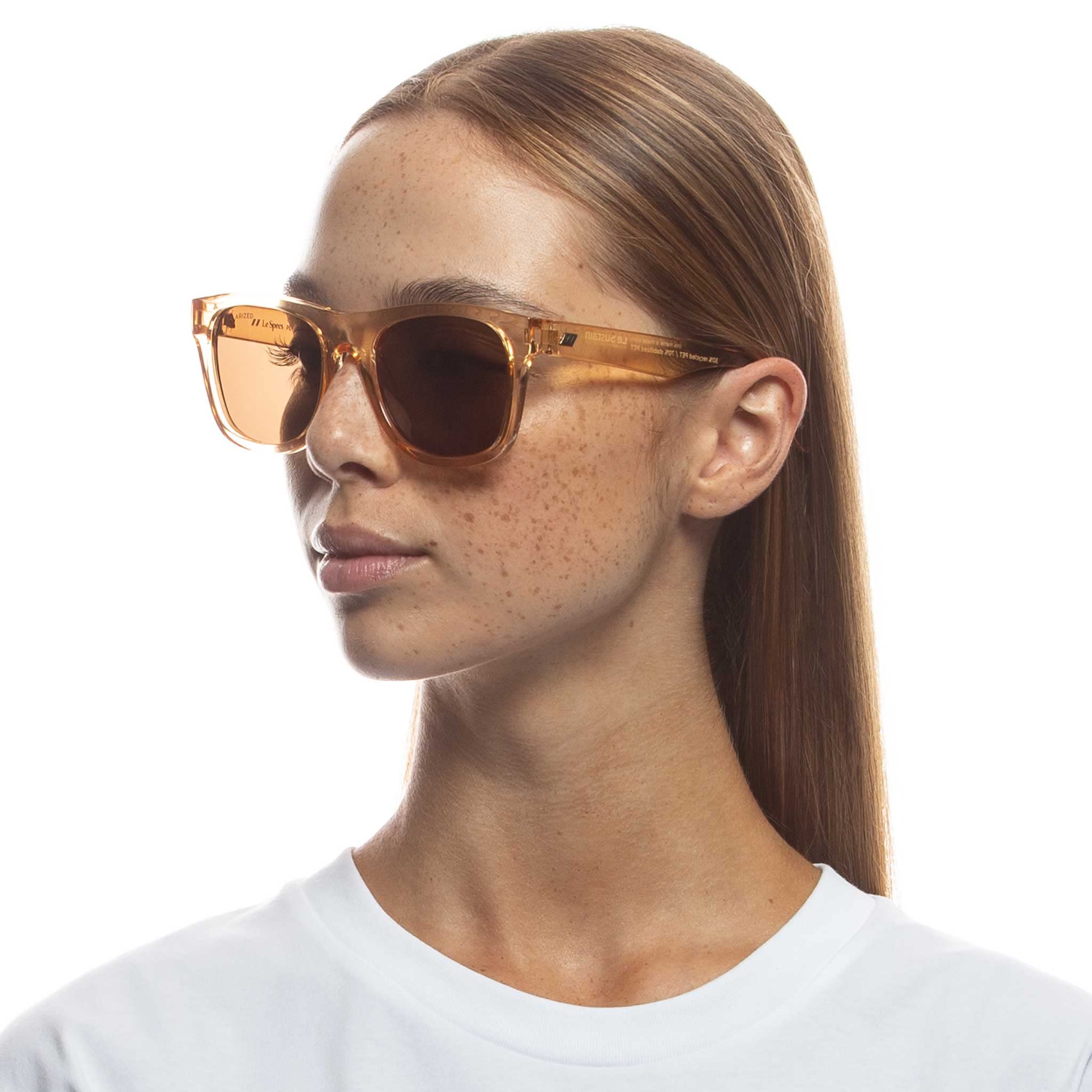 Le Specs Petty Trash Sunglasses, Blonde/Brown Mono Polarized, One Size