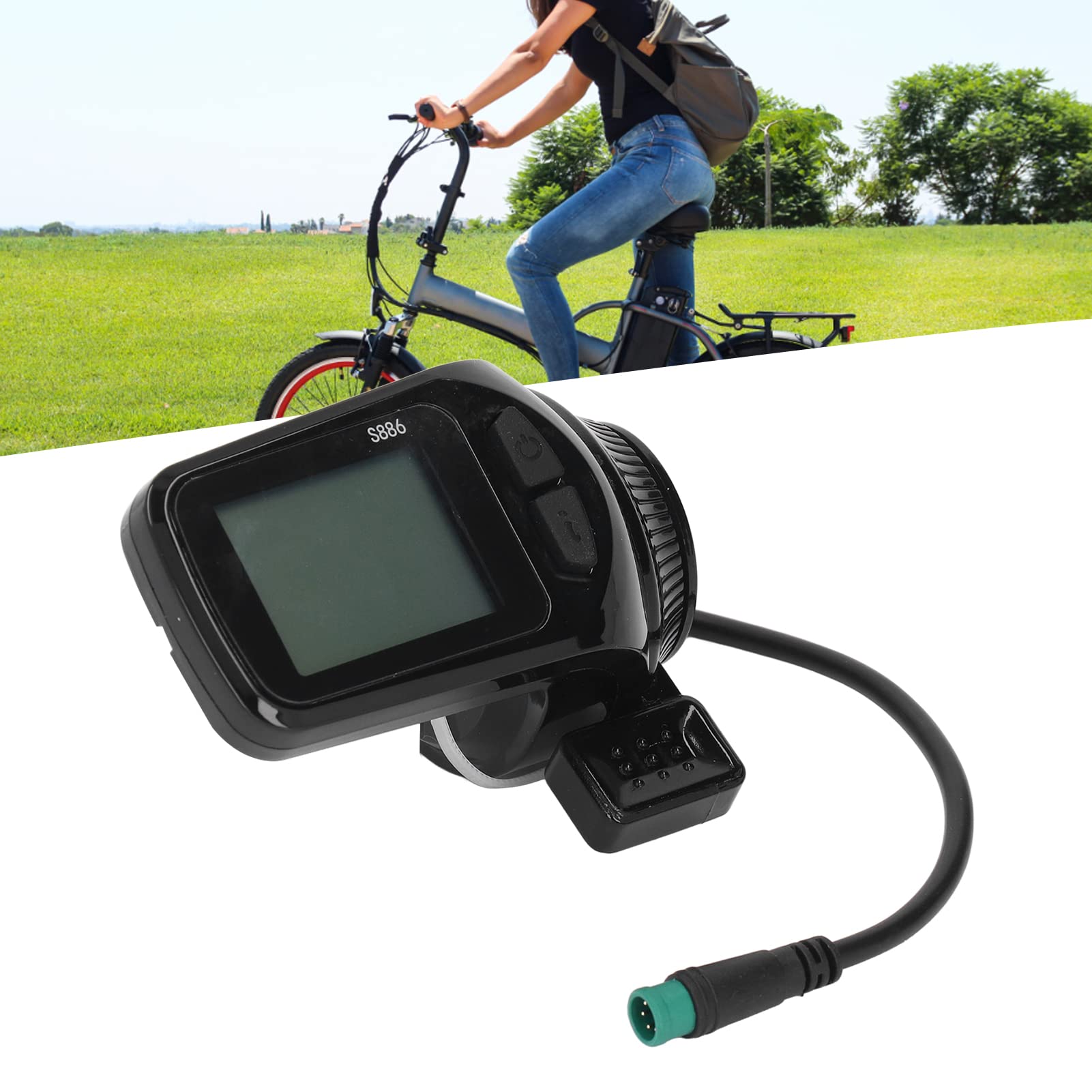 Ebike LCD Display Meter, Low Failure Rate Electric Bike Odometer Waterproof Electronic Panel Speedometer for E Scooter Replacement