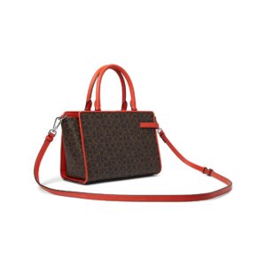 Calvin Klein Jade Satchel Brown/Khaki/Spicy Orange One Size