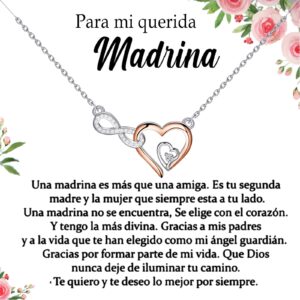 FOTAP Regalo para Madrina Necklace Madrina Necklace Joyas De Madrina Madrina Gift Godmother Proposal Gift Confirmation Baptism Gifts (Para Madrina NC)