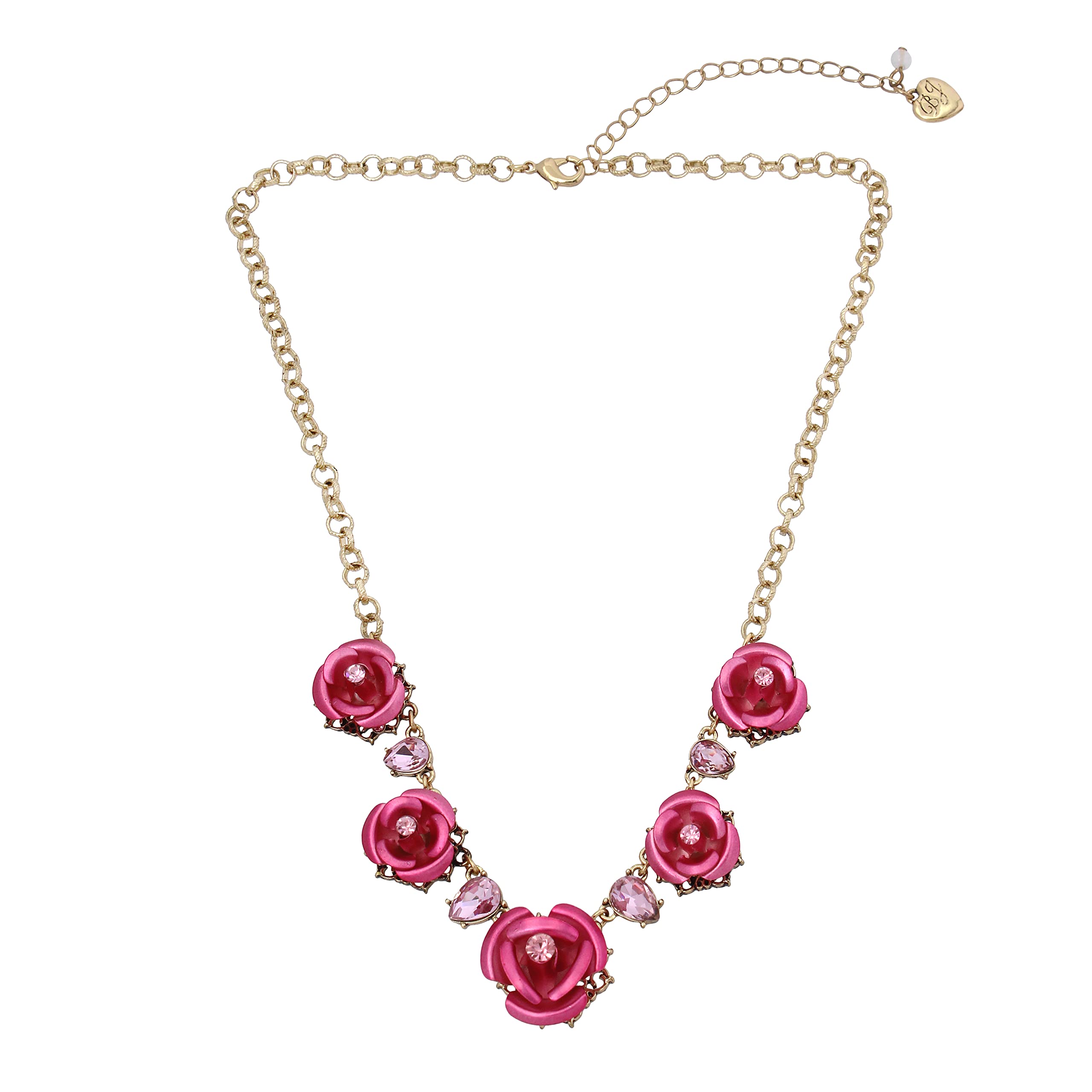 Betsey Johnson Rose Bib Necklace