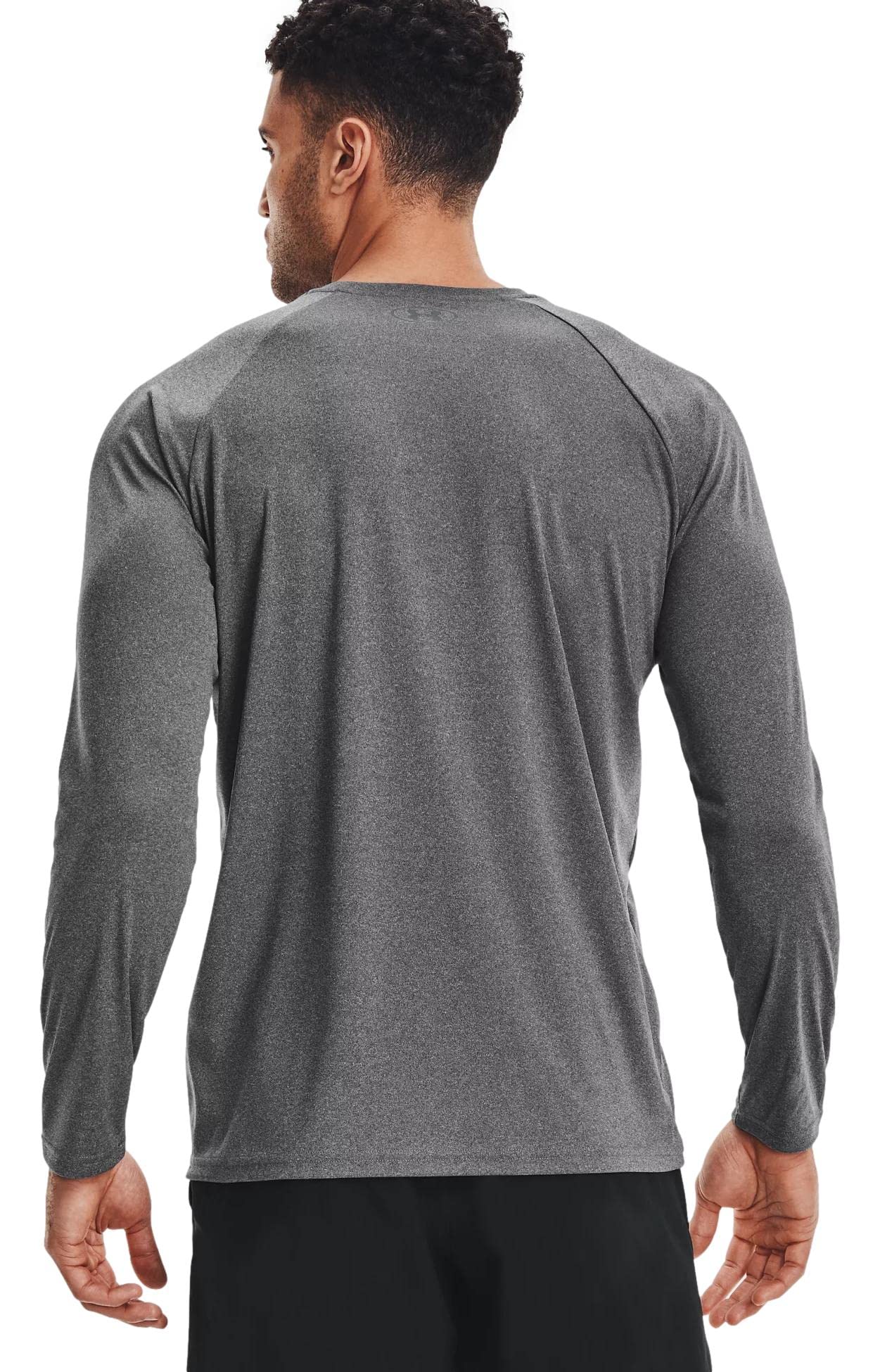 Under Armour Men's Velocity LS Loose Light Heathe/Pitch Gray Long Sleeve-Short Shirt (XL)