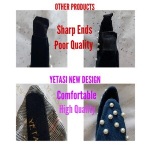 YETASI Head bands For Women's Hair are Unique. Black Pearl Headband Denim is Classy. Knotted Headband for Women is a Comfy Headbands for Women . Get Complements with Cute Jean Black Pearl Headband