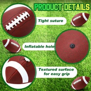 Jerify 12 Pcs Composite Leather Footballs Official Composite Leather Ball Composite Leather Inflatable Football with Pump Indoor Outdoor Football Bulk for Training and Recreational Play