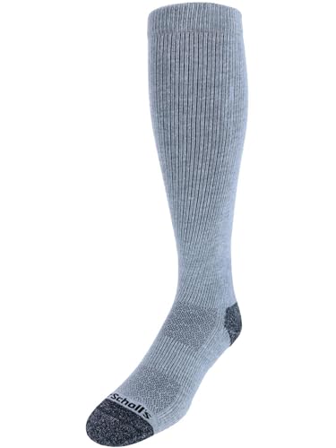 Dr. Scholl's Men's Over The Calf Compression Work Sock (1 Pair), Gray