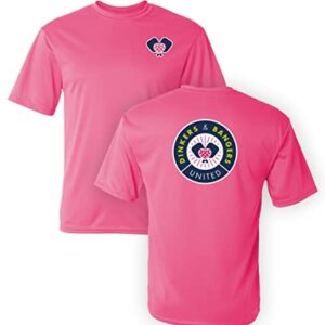 Dinkers & Bangers - Pink United - Men's Pickleball Performance T-Shirt - 2 Sided - Pink - L