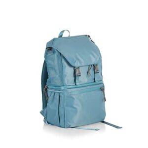 oniva tarana backpack cooler made with recycled material, soft cooler backpack, upcycled cooler bag, (aurora blue)