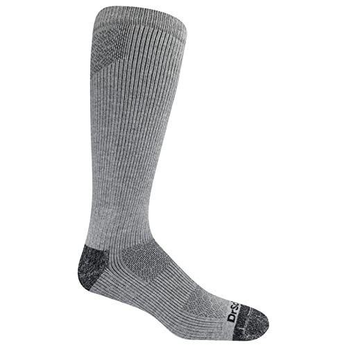 Dr. Scholl's Men's Over The Calf Compression Work Sock (1 Pair), Gray