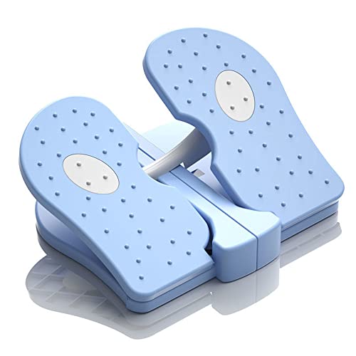 LTLCLZ Stair Mute Step Machine Exerciser for Home Use Desk Pedal Cycle Exerciser Sitting Stepper Mini Multi Functional Fitness Equipment,Light Blue