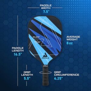 JOOLA Ben Johns Pickleball Set - Made with Reinforced Fiberglass and Honeycomb Polypropylene - Includes 2 Paddles, 4 Balls, and JOOLA Pickleball Bag