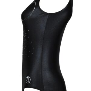 Look-It Activewear Black Diamonds Leotard for Gymnastics and dance Adult Small (size 2-4)