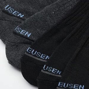 Van Heusen Men's Socks - Athletic Cushion Low Cut Ankle Socks (6 Pack), Size 6-12.5, Black/Grey Heather