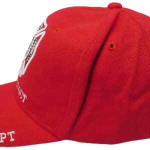 Trade Winds Fire Department Dept First in Last Out Red with Red Shadow Cotton Adjustable Embroidered Baseball Hat Cap, Black, 7 3/4