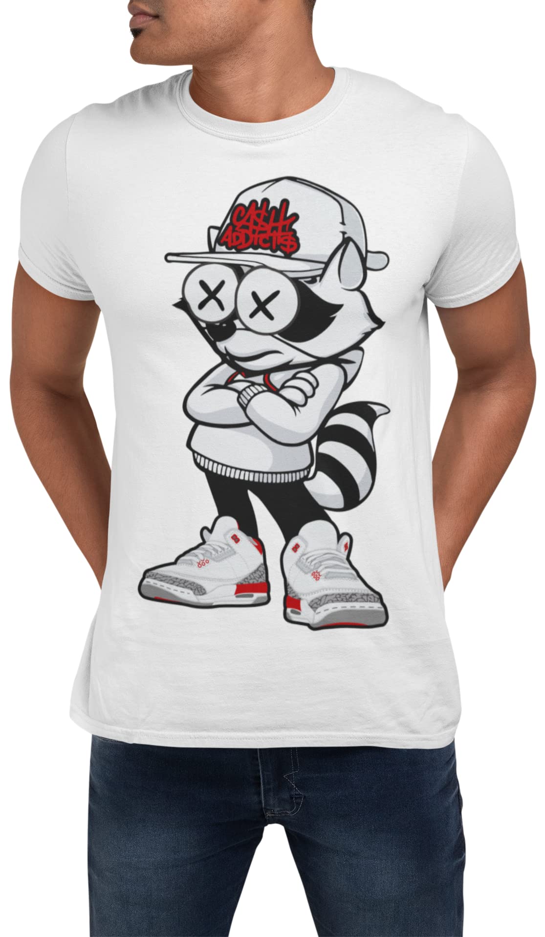 Jordan 3 Fire Red Shirt to Match Cash Addicts Men's T Shirt, Tee to Match Jordan 3 Fire Red, Tshirt to Match Jordan 3s