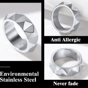 Spike Band Ring Stainless Steel Punk Rock Rings