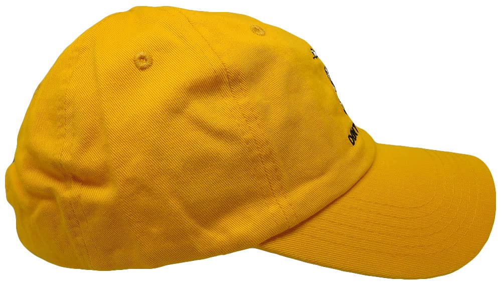 Gadsden Don't Tread On Me Dark Yellow Orange with White Snake Washed Cotton Adjustable Embroidered Baseball Hat Cap