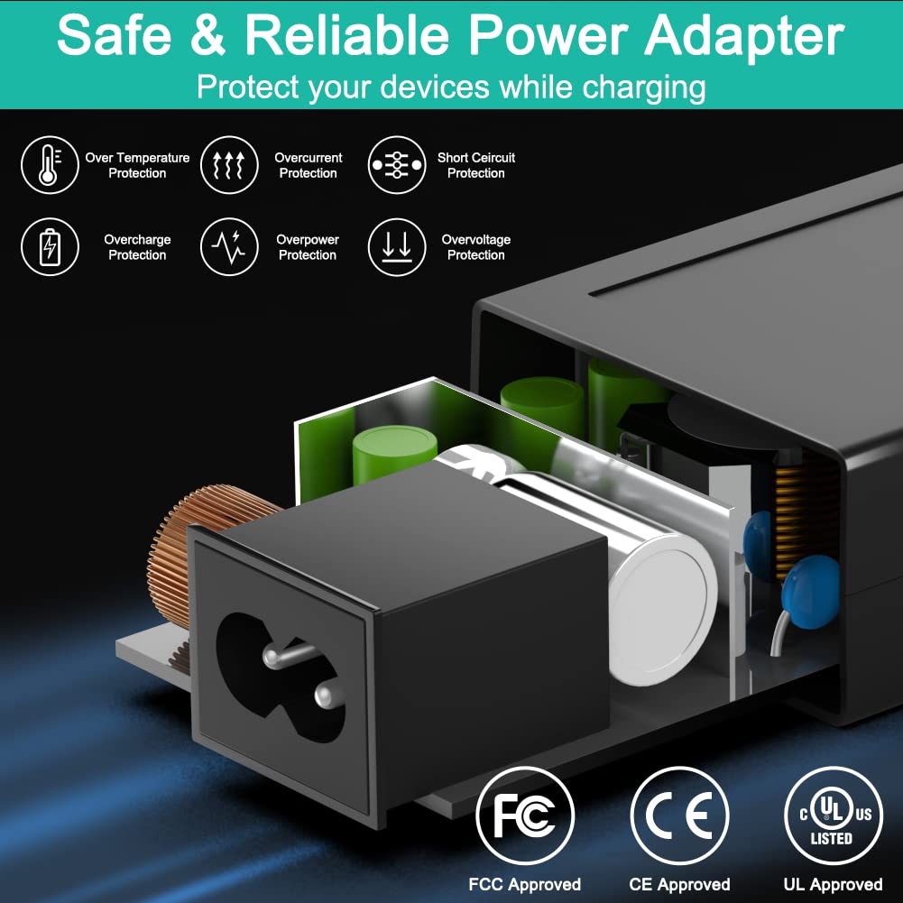 HKY 12V AC Adapter Replacement for Peloton Exercise Bike Console PLTN-RB1VO PLTN-RB1V1 PLTN-RB1VQ GEN 1 2 3 1st 2nd 3rd Generation Exercise Bike Tech ATS050T-P/A121 Peloton Power Cord Power Supply