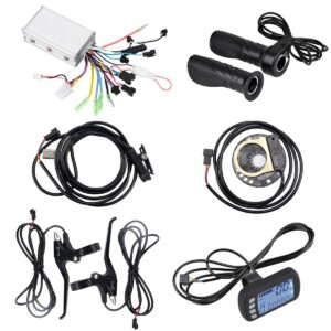 YOLUFER 24V/36V 250W/350W Brushless Motor Controller Kit Electric Motor Control with LCD Panel for E-Bike Electric Bike Scooter