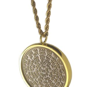 Our Father Prayer + 72 names of God + 1FitAll King Solomon Coin bezel kabbalah seal talisman Necklace