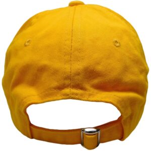 Gadsden Don't Tread On Me Dark Yellow Orange with White Snake Washed Cotton Adjustable Embroidered Baseball Hat Cap