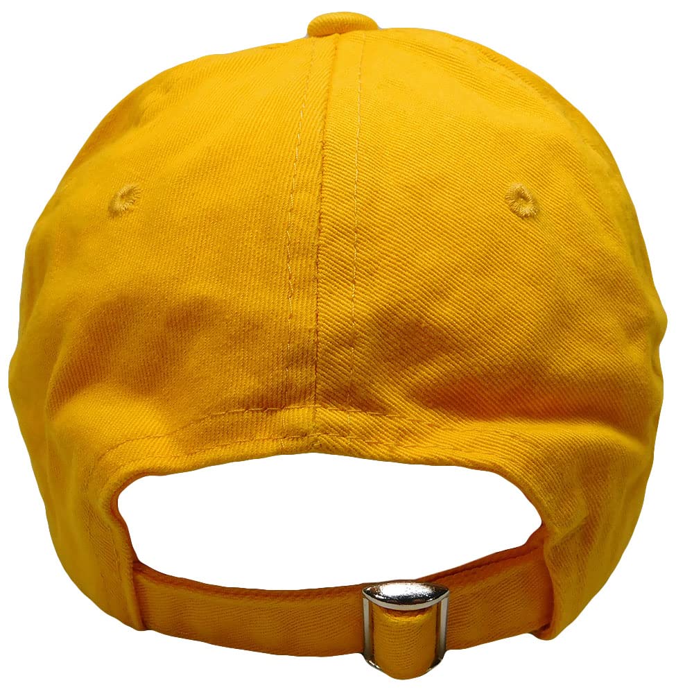 Gadsden Don't Tread On Me Dark Yellow Orange with White Snake Washed Cotton Adjustable Embroidered Baseball Hat Cap