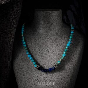 [Udjat]Turquoise Emperor Stone Wrap Bracelets,Healing Crystal Bracelet, Chakra Bracelet,Mala beads Crystal Bracelet for Woman, Turquoise Wrap Bracelets, turquoise emperor stone,blue sodalite