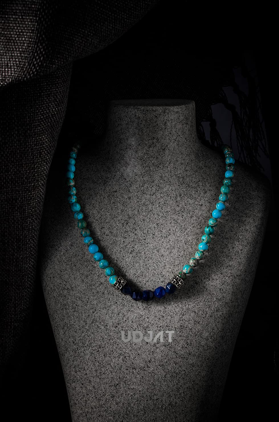 [Udjat]Turquoise Emperor Stone Wrap Bracelets,Healing Crystal Bracelet, Chakra Bracelet,Mala beads Crystal Bracelet for Woman, Turquoise Wrap Bracelets, turquoise emperor stone,blue sodalite