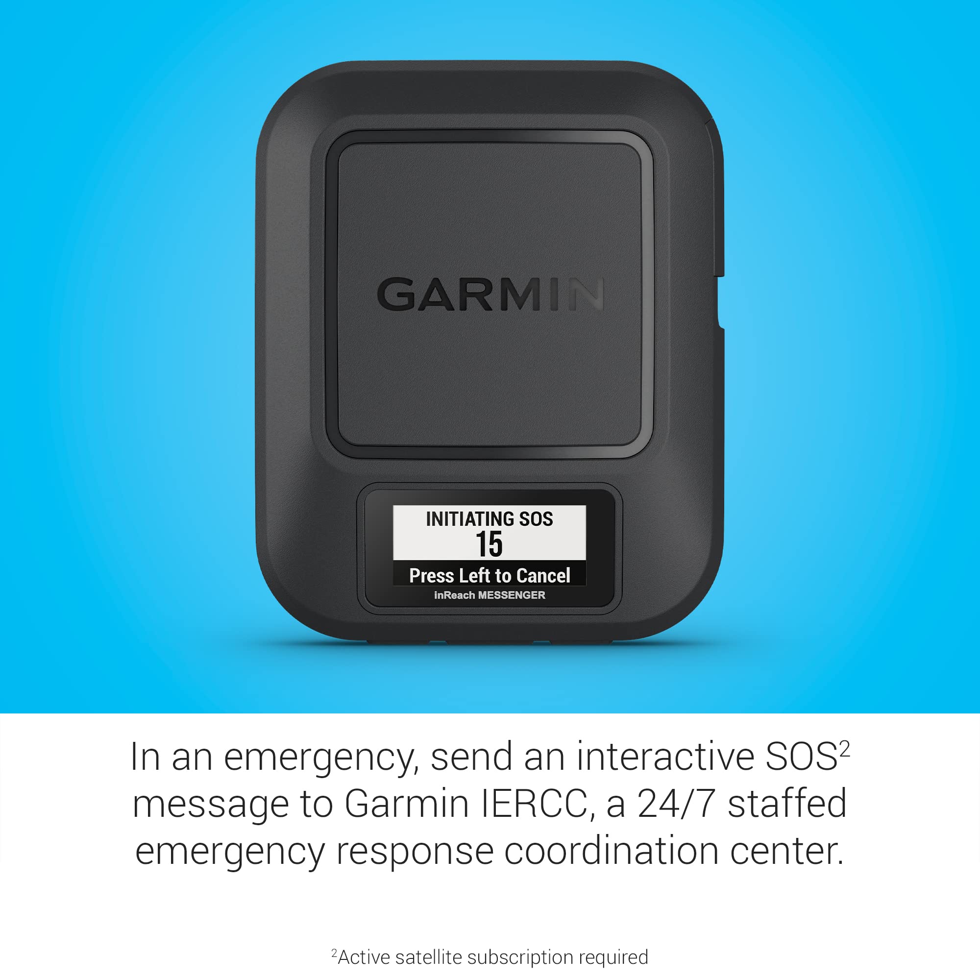 Garmin inReach® Messenger Handheld Satellite Communicator, Global Two-Way Messaging