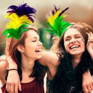 SunnyPro Mardi Gras Accessories for Women Mardi Gras Outfit Headband Headpiece Feather Fascinator