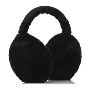 xponni cute ear muffs for winter soft plush ear warmer winter warm ear muffs for women y2k accessories (black)