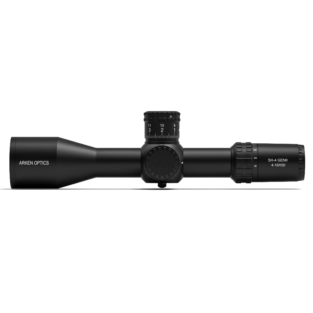 Arken Optics SH4 GEN2 4-16X50 Rifle Scope FFP MIL VPR Illuminated Reticle with Zero Stop - 34mm Tube