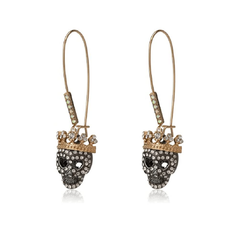 ZHOUMEIWENSP Diamond Skull Earrings For Women