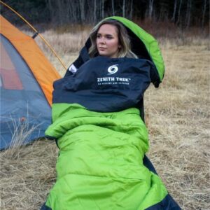 Comfy Feet Sleeping Bag: The Bag That Lets You Wiggle Your Toes. Unique, Expanded Foot Area, 4 Season Warm & Cool Weather, Water/Wind Proof, Outdoor Camping, YKK Zipper, Comfortable, Ripstop Material