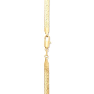 Amazon Essentials 14K Gold Plated Double Herringbone Chain 18", Yellow Gold